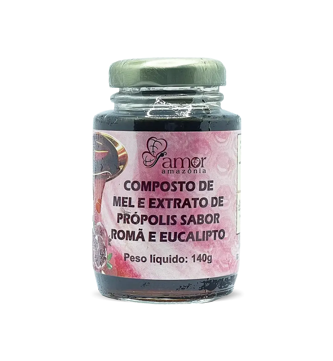 Composto de Mel e Própolis com Romã e Eucalipto (140g) - Reforço para Imunidade e Garganta